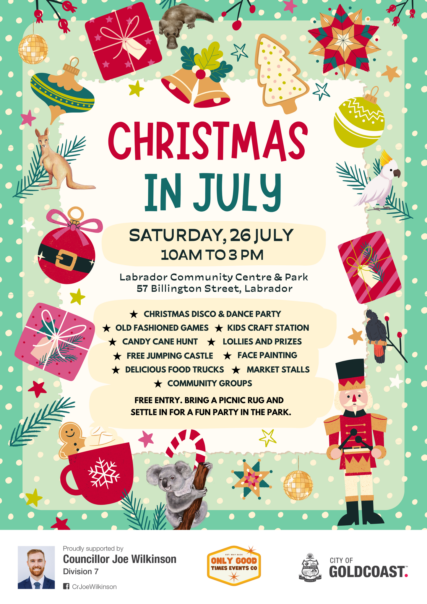 Christmas In July - Food Site - 26th July 10am to 3pm LABRADOR GOLD COAST