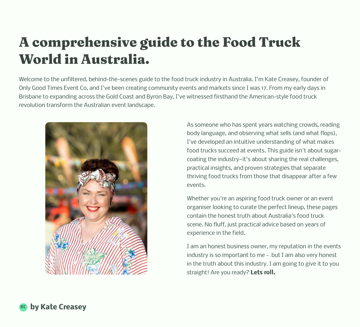 A comprehensive guide to the food truck industry EBOOK