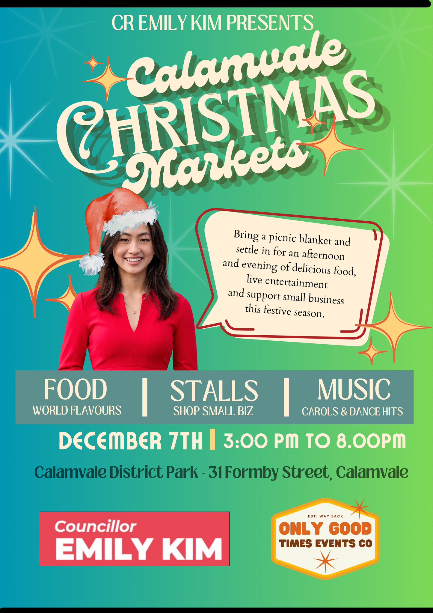 Calamvale Christmas Markets Dec 7th 3pm to 8pm FOOD SITE