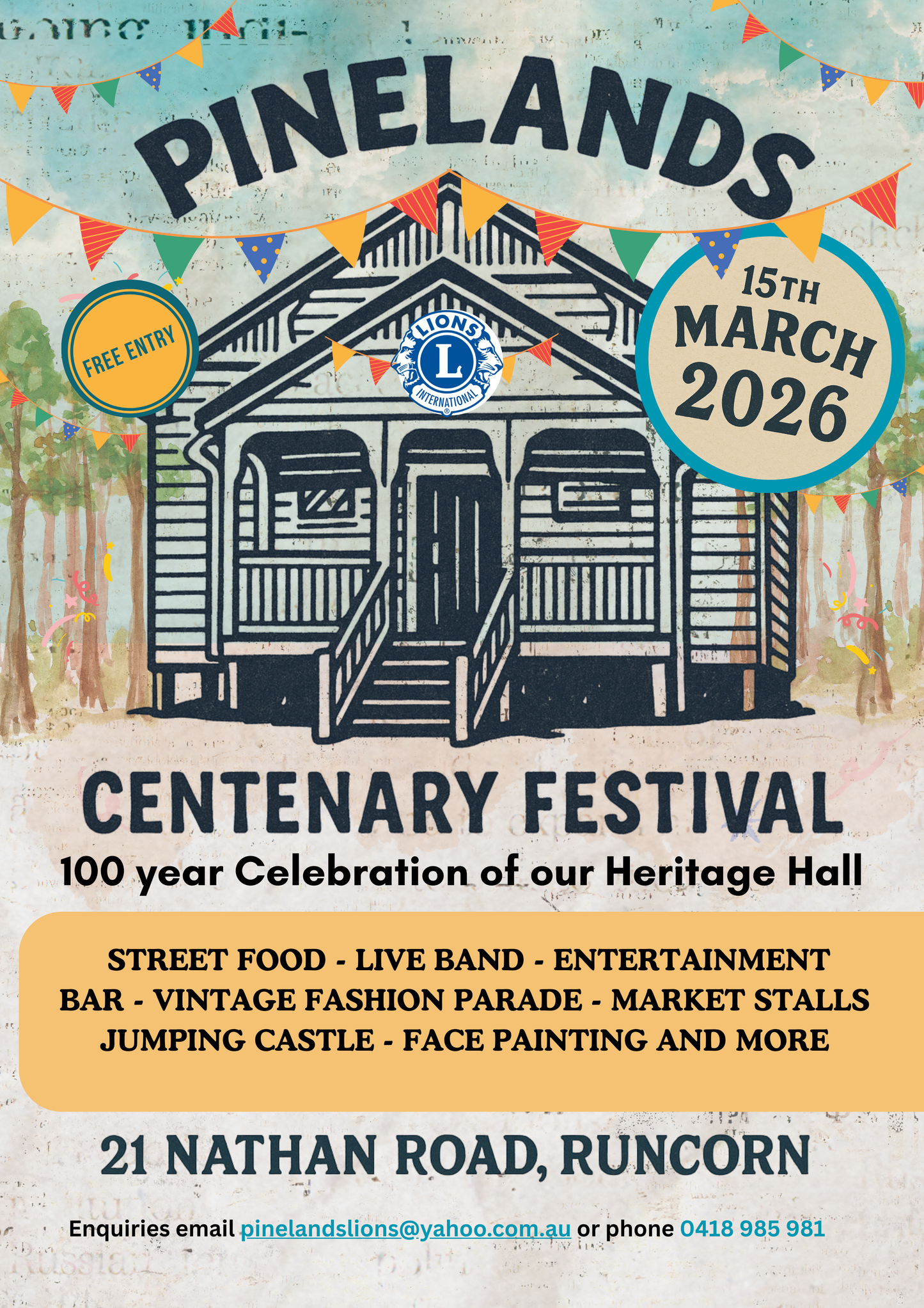 Runcorn - Centenary Festival - March 15th 10am to 3pm Single trestle table INSIDE hall